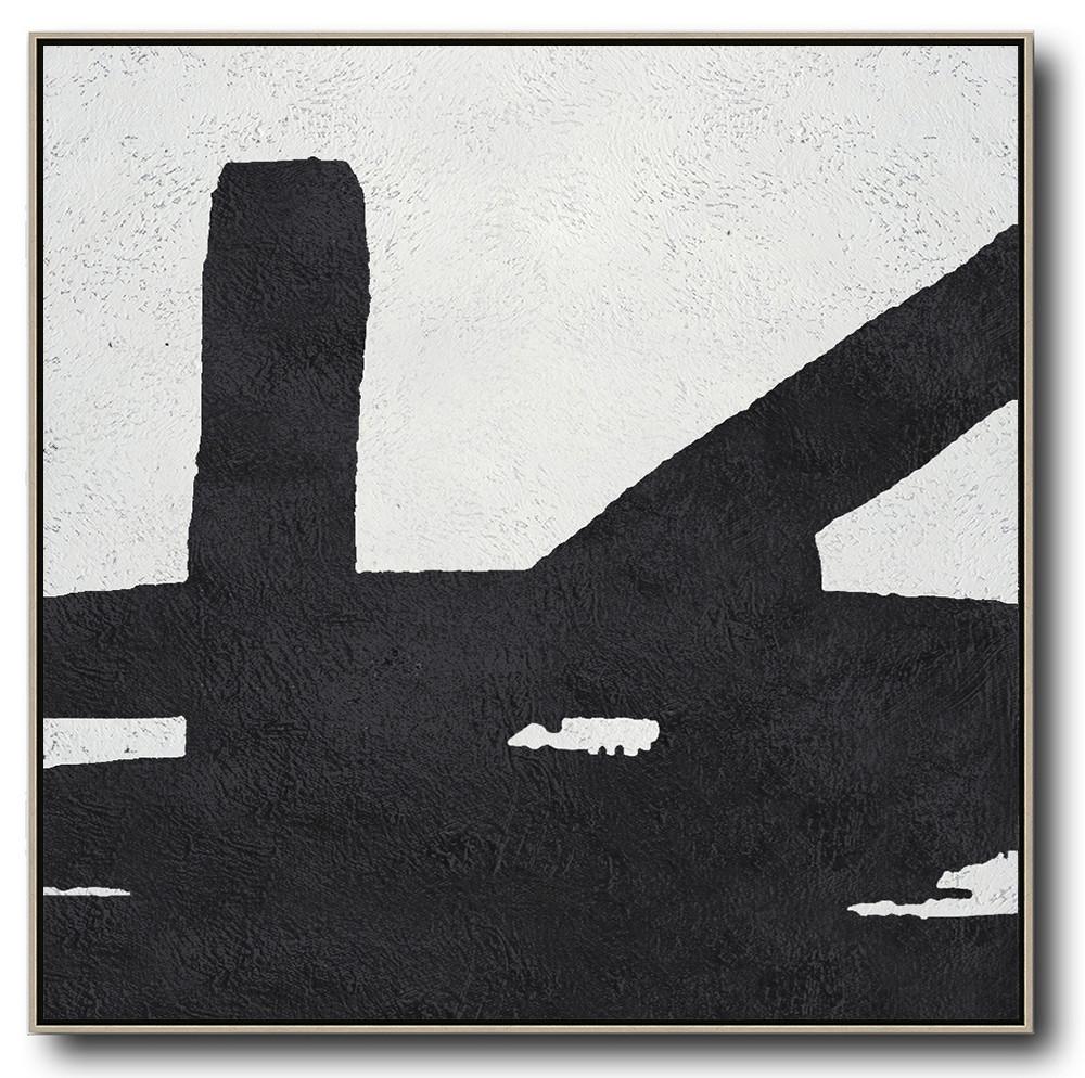 Minimal Black and White Painting #MN73A - Click Image to Close